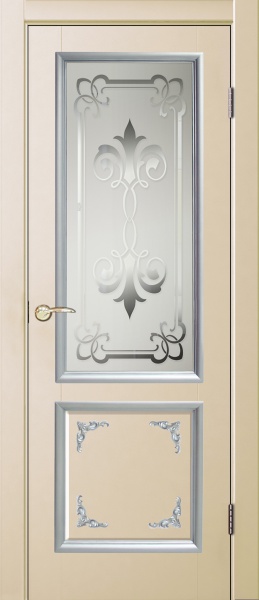 Межкомнатная дверь Венеция ДО 1.13 Патина серебро